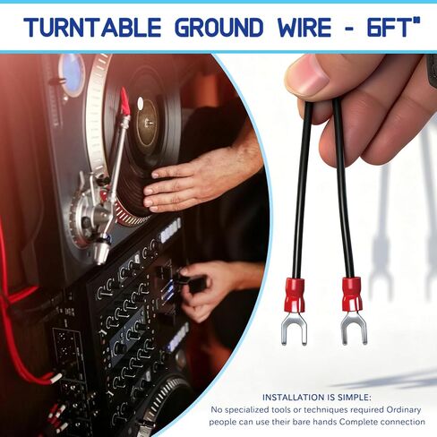6-ft Phonograph Turntable Ground Wire， for Magnetic Cartridge Turntables, fit Tec-HNIC in Kuwait