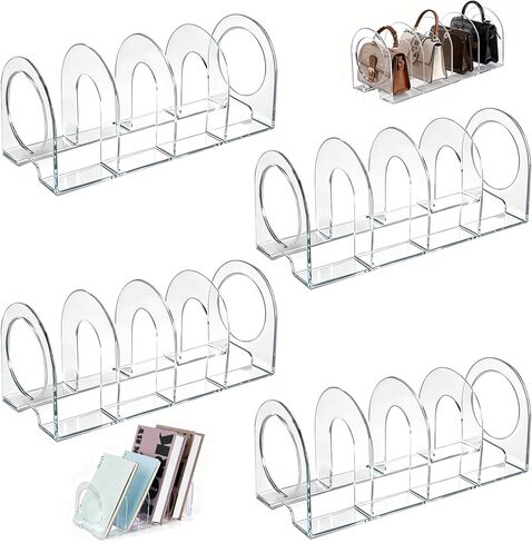 4 حزمة Clear منظم ملفات أكريليك ، سهف سطح المكتب محفظة حقيبة اليد المقسمة للكتاب ، الأظرف ، البريد ، المستند ، دفتر الملاحظات ، اللوازم المكتبية in Kuwait