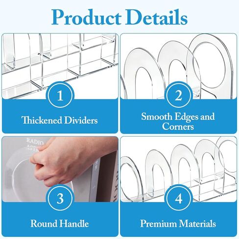 4 حزمة Clear منظم ملفات أكريليك ، سهف سطح المكتب محفظة حقيبة اليد المقسمة للكتاب ، الأظرف ، البريد ، المستند ، دفتر الملاحظات ، اللوازم المكتبية in Kuwait