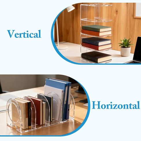 4 حزمة Clear منظم ملفات أكريليك ، سهف سطح المكتب محفظة حقيبة اليد المقسمة للكتاب ، الأظرف ، البريد ، المستند ، دفتر الملاحظات ، اللوازم المكتبية in Kuwait