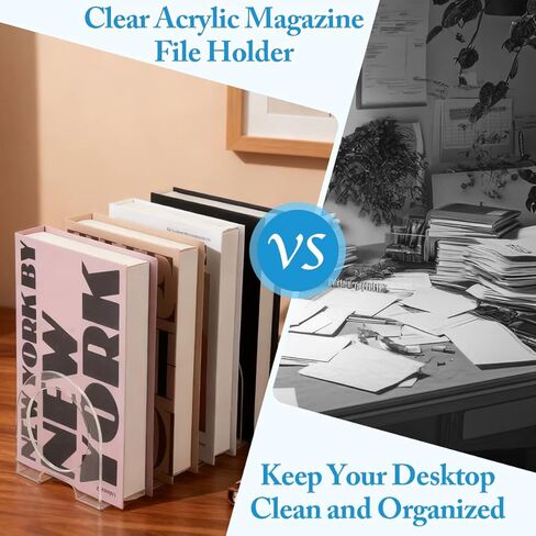 4 حزمة Clear منظم ملفات أكريليك ، سهف سطح المكتب محفظة حقيبة اليد المقسمة للكتاب ، الأظرف ، البريد ، المستند ، دفتر الملاحظات ، اللوازم المكتبية in Kuwait