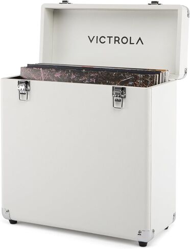 Victrola Collector II (2026 Model) – Vinyl Record Storage Case – Hold 30+ Vinyl Turntable Records, Heavy-Duty Hardware, Soft Interior Lining, Portable with Carry Handle (Black) in Saudi Arabia