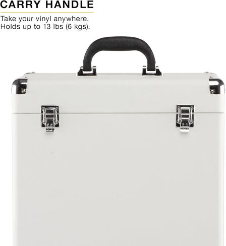 Victrola Collector II (2026 Model) – Vinyl Record Storage Case – Hold 30+ Vinyl Turntable Records, Heavy-Duty Hardware, Soft Interior Lining, Portable with Carry Handle (Black) in Saudi Arabia