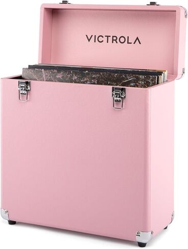 Victrola Collector II (2026 Model) – Vinyl Record Storage Case – Hold 30+ Vinyl Turntable Records, Heavy-Duty Hardware, Soft Interior Lining, Portable with Carry Handle (Black) in Saudi Arabia