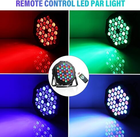 LED Stage Lights 4Pack - Czgor 36W RGB DJ Par Lights with Sound Activated Auto Play by Remote & DMX Control Uplights for Events Wedding Party Club Christmas Party Lighting in Saudi Arabia