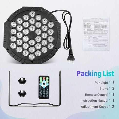 LED Stage Lights 4Pack - Czgor 36W RGB DJ Par Lights with Sound Activated Auto Play by Remote & DMX Control Uplights for Events Wedding Party Club Christmas Party Lighting in Saudi Arabia