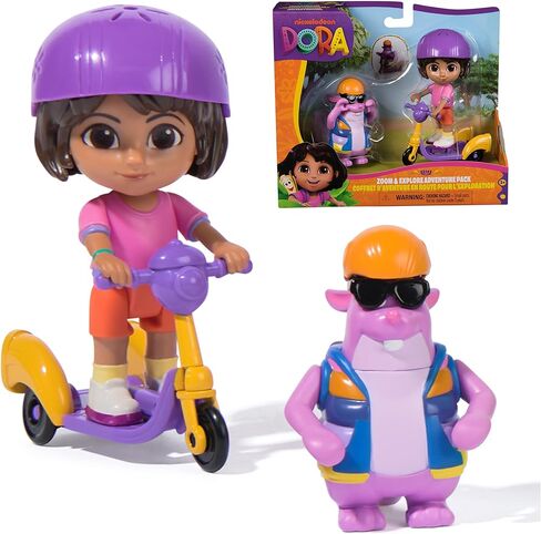 Dora ، Zoom & Explore Adventure Pack مع شخصيات Dora & Tico Toy وملحقات الدراجات البخارية ذات العجلات 3 ، ألعاب الأطفال للفتيات والفتيان الذين تتراوح أعمارهم بين 3 سنوات وما فوق in Saudi Arabia