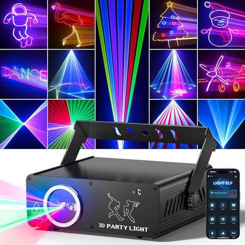 APP DJ Laser Lights Professional - 200+ 3D RGB Animation Laser Light Show, Hand Drawing, Custom Patterns, Sound Actived & DMX Sync for Party, Stage, Club in Kuwait