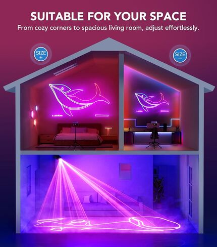 APP DJ Laser Lights Professional - 200+ 3D RGB Animation Laser Light Show, Hand Drawing, Custom Patterns, Sound Actived & DMX Sync for Party, Stage, Club in Kuwait