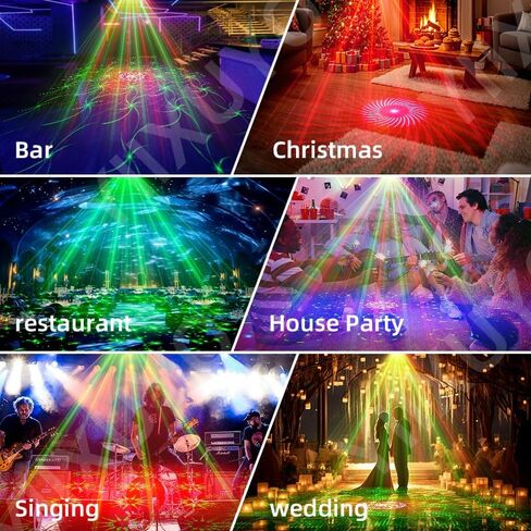 أضواء الحفلات دي جي ديسكو ضوء ديسكو الكرة المرحلة ستروب أضواء RGB/LED جهاز عرض الصوت المنشط مع جهاز التحكم عن بعد للحفلات عيد الميلاد نادي بار هدية عيد ميلاد الهذيان، جهاز إضاءة مسرح الفيلم. in Kuwait