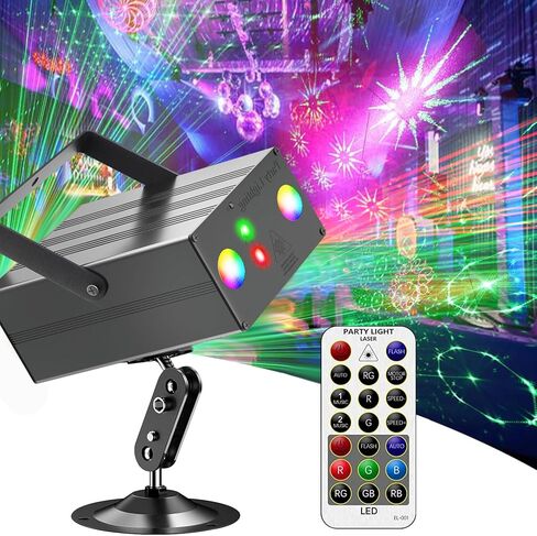 أضواء الحفلات دي جي ديسكو ضوء ديسكو الكرة المرحلة ستروب أضواء RGB/LED جهاز عرض الصوت المنشط مع جهاز التحكم عن بعد للحفلات عيد الميلاد نادي بار هدية عيد ميلاد الهذيان، جهاز إضاءة مسرح الفيلم. in Saudi Arabia
