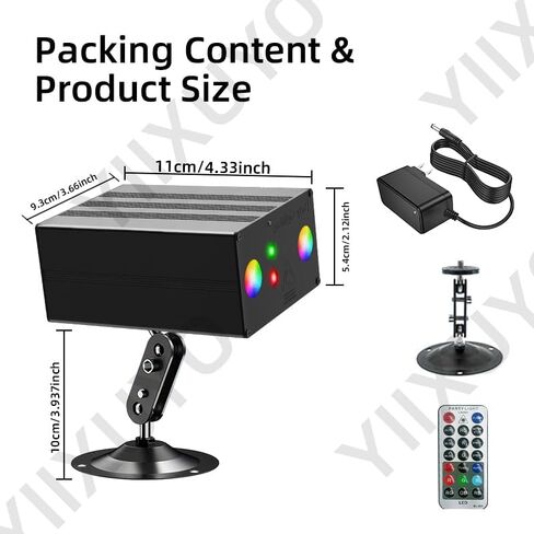 أضواء الحفلات دي جي ديسكو ضوء ديسكو الكرة المرحلة ستروب أضواء RGB/LED جهاز عرض الصوت المنشط مع جهاز التحكم عن بعد للحفلات عيد الميلاد نادي بار هدية عيد ميلاد الهذيان، جهاز إضاءة مسرح الفيلم. in Kuwait