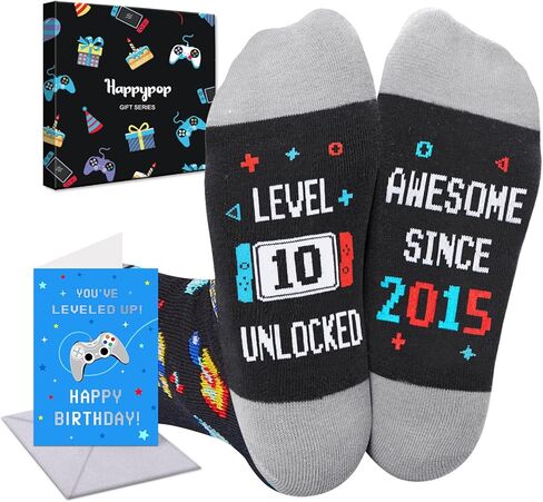 أفكار جوارب لعيد الميلاد من 7 إلى 12 عامًا من HAPPYPOP - هدايا عيد ميلاد للأولاد والبنات في صندوق هدايا مع بطاقة تهنئة in Saudi Arabia
