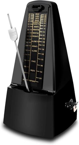 Mechanical Metronome with Loud Sound and Accurate Rhythm for Beginners and Professionals, Ideal for Piano Guitar Drum Violin and Other Instruments (Black) in Kuwait