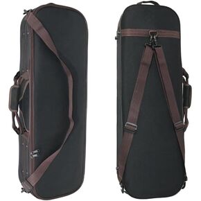 حقيبة كمان كاملة الحجم 4/4، حقيبة حمل محمولة خفيفة الوزن، مع بطانة قطيفة، أشرطة كتف، مضادة للخدش، شكل مستطيل احترافي، للكمان (أسود) in Kuwait
