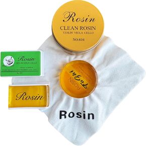 Violin Rosin, [2Packs] High Quality Violin Rosin for Bow, Viola, Cello, Light Low Dust Resin Violin Accessories (1PC Yellow 1PC Black) in Kuwait