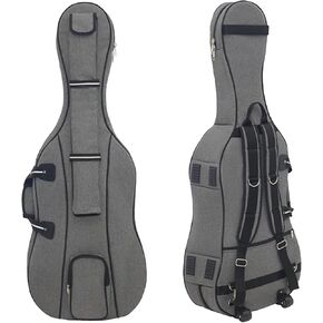 Cello Case 4/4 Full Size Thickened Bag with Wheels, Cello Gig Bag with Handle & Adjustable Back Straps, Travel Gig Bag with Multiple Pockets for 4/4 Full Size Cello and Accessory in Saudi Arabia