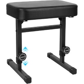 مقعد البيانو رامزي قابل للتعديل الارتفاع، مقعد البيانو ولوحة المفاتيح ومقعد البيانو القابل للتعديل مع وسادة مبطنة سوداء للموسيقيين وكرسي البيانو (جلد البولي يوريثان) in Kuwait