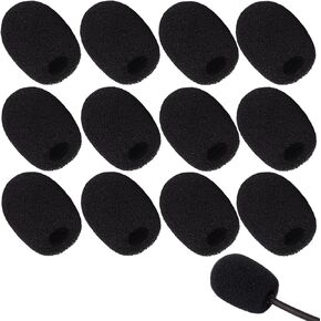 12 Pack Microphone Covers Foam, Noise Reduction Mic Cover, for Lapel and Headset Microphones Windscreen in Kuwait