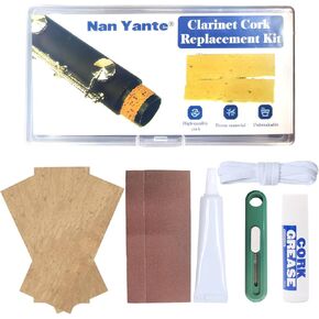 Clarinet Cork Replacement Kit | 3 PCS /37x90mm Corks, Cork Grease, Adhesive, Knife, 2x Sandpaper, Rope | Complete Maintenance & Repair Set in Kuwait