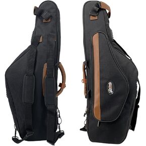 Alto Saxophone Hard Case Black Carbon Fiber, Waterproof Shockproof Key Lock, Double Handles & Padded Shoulder Strap, Music Pocket & Plush Interior Alto Sax Boxes in Kuwait