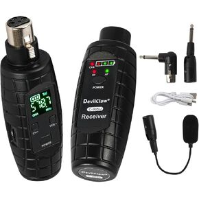 نظام ميكروفون لاسلكي UHF، محول XLR لجهاز الإرسال والاستقبال للميكروفونات الديناميكية، والجيتار، والخلاط، ونظام PA، وأجهزة الإرسال والاستقبال (1 استقبال + 1 إرسال) in Kuwait