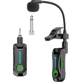 نظام ميكروفون الساكسفون اللاسلكي، ميكروفون بمشبك لفلوت الترومبون الساكسفون، التقاط أحادي الاتجاه برقبة الإوزة، مشبك قابل للتعديل 360 درجة، بطارية طويلة الكمون منخفضة للأداء in Kuwait