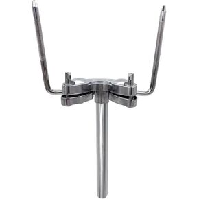 Jiayouy Double Tom Holder with Adjustable L Rod Ball, Metal Double Tom Arm Clamp Mount Bracket for Drum Set Hardware Parts in Kuwait