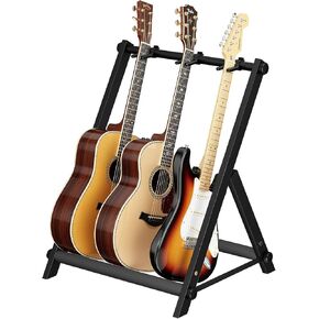 3 Multi Guitar Stand Rack With Thick Rubber Padding,Guitar Rack for Acoustic,Classical,Electric,Bass,Studio & Home,Durable,black(3 Holder) in Kuwait