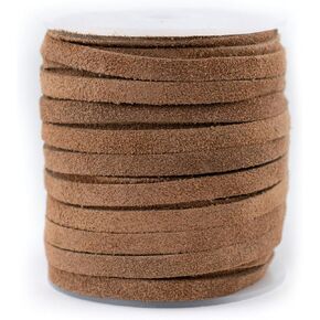 THEBEADCHEST 6.0 ملم سلك جلدي مسطح من جلد الغزال الأسود (75 قدمًا) in Kuwait