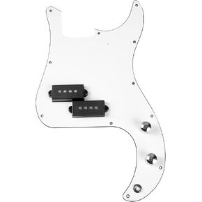 Pre-Wired Loaded P Bass Pickguard for Precision P Bass, White – Complete Control Assembly, Solderless Upgrade Replacement, Classic P-Bass Pick Guard in Kuwait