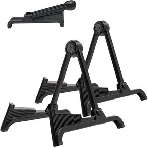 nalu Classic A-Frame Tripod Adjustable Guitar Stand for Acoustic Bass Electric Guitars and Ukuleles Folding Floor Stand Small Good for Traveling (BlueRubber+BlackFrame) in Kuwait
