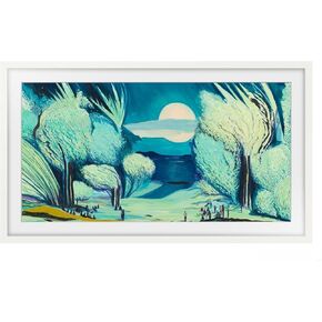 إطار Samsung 43 بوصة قابل للتخصيص 2021-2025، إطار مغناطيسي أبيض حديث VG-SCFA43WTBZA طقم حواف لتلفزيون QLED Art مقاس 43 بوصة، ديكور منزلي سهل التركيب على الحائط بنمط المعرض، مع قطعة قماش in Kuwait