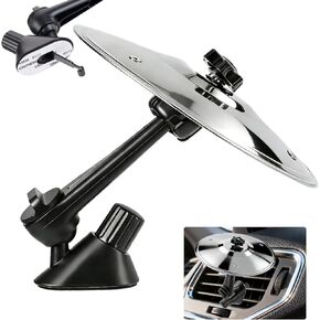 فتحة تهوية صنج السيارة، صنج تحطم السيارة، صنج طبل صغير للسيارة يجعل قيادتك أكثر متعة، أداة موسيقية مضحكة لمحبي موسيقى الطبول هدية مناسبة لجميع المركبات (فضي) in Kuwait