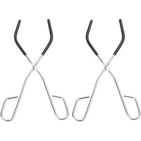 2Pcs Laboratory Beaker Tongs Metal Beaker Clamps Ergonomic Handle for Use and Educational Demonstration Equipment in Saudi Arabia