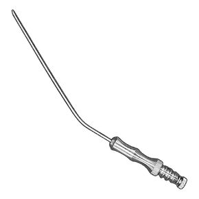 أنبوب شفط Frazier-Adson، الطول الإجمالي 7 بوصة، طول العمل 5 بوصة، بزاوية، 6 FR، غير قابل للصدأ in Kuwait