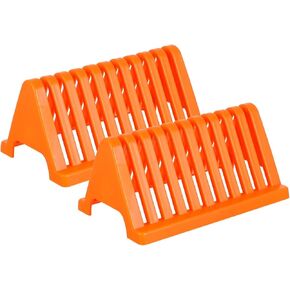 2Pcs Glass Slide Drying Stand Rack for Laboratory Glass Plates with Drain Shelf for Electrophoresis Gel Plates and Microscope Slide Drying in Kuwait