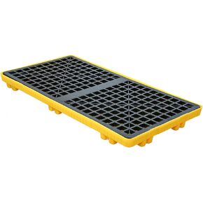 2 طبلة وحدات لاحتواء الانسكابات | سعة 2000 رطل | صينية صناعية قابلة للتكديس مانعة للتسرب | 48 بوصة × 24 بوصة × 4 بوصة in Kuwait