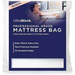 أكياس مرتبة ألترا بلوك للنقل أو التخزين - غطاء بلاستيكي سعة 6 مل، مقاوم للتمزق والثقب، مقبض غير قابل للانزلاق، حقيبة سميكة للغاية بحجم كوين in Kuwait