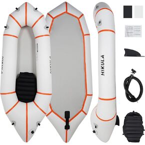 Lightweight Packraft TPU - Inflatable Kayak for Adults & Kids, Durable, Compact, Rapid Inflate, for Flat Water Rafting, Bicycle Drifting, Litewater Dinghy in Kuwait