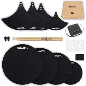 Drum Mute Pads, 14 Pieces Drum Silencer Pads Set with Drum Sound Dampeners and Cymbal Muffler Pads, by ALLCIFP in Kuwait
