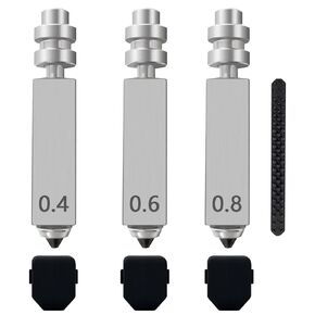 3PK 0.4MM 0.6MM 0.8MM Kobra X Nozzles Integrated Hardened Steel Nozzles Hotend Quick-Detachable Extruder Print Head Kit Hot End with 3PK Silicone Cover Nozzle Wiper for Anycubic Kobra X Combo in Kuwait