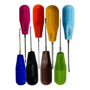 Set of 8pcs Dental Elevators with Plastic Color-Coded Handle | Luxating Tooth Extraction Elevators 1mm, 2mm, 3mm, and 5mm | Proximators Bundle in Kuwait