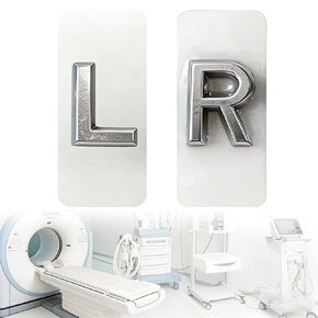 X-ray Markers with Lead Letters "L" & "R", 100Pcs Each, Small Rectangle Radiology Markers, Darkroom Supplies for Radiologists Nurses Doctors Orthopedic Students in Kuwait