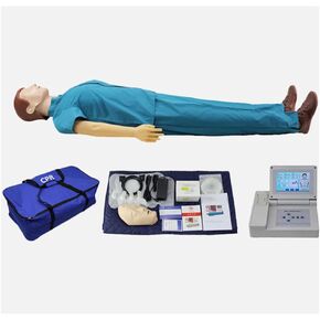 مدرب محترف للإنعاش القلبي الرئوي، طقم تدريب على الإنعاش القلبي الرئوي بالحجم الطبيعي بطول 5.4 قدم مع وحدة تحكم للعرض، لون بشرة متوسط، لتدريب مهارات التمريض لدى الأطباء in Kuwait