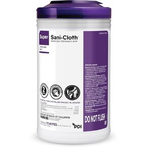 Super Sani-Cloth Surface Disinfectant Cleaner Wipe Canister Alcohol Scent 75 Ct P86984 in Kuwait