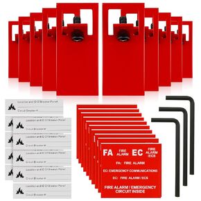 Fire Alarm Breaker Lockout Kit (10-Set) - Heavy Duty Metal, Anti-Accidental Shutdown, Home & Industrial Use in Kuwait