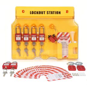71-piece Lock Out Tag Out Station,Lockout Tagout Kit,with 6 Safety Padlocks, 2 Hasps,2 Small Breaker，30 Lockout Tags, 30 Nylon Ties,Loto Station,Lockout Tagout Locks,Loto kit,Breaker Lock in Kuwait