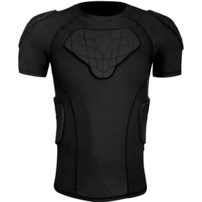 Zicac الشباب لكرة القدم قميص مبطن 6 منصات مبطن ضغط قميص واقية والعتاد الرياضية طفح الحرس لكرة القدم الرجبي البيسبول in Kuwait