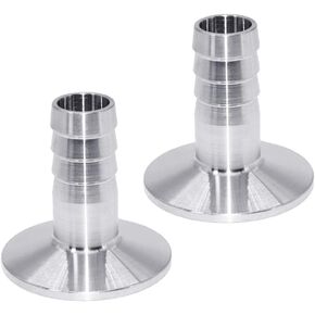 2PCS 1.5" inch (1 1/2) inch （50.5mm OD）Tri Clamp to 0.5"（1/2 inch）(12.7mm) Hose Barbed Adapter SUS304 Stainless Steel Sanitary Hose Pipe Fitting Home Brewing Adapter (1/2 Inch Barb Hose) in Saudi Arabia